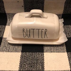 NWT Rae Dunn BUTTER white butter dish